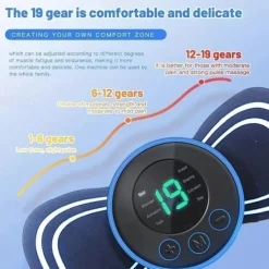 1pc Mini Portable Electric Neck Massager Patch Relieve Back & Shoulder Hip Pain Instantly With Cervical Massage Pad