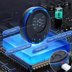 1pc Mini Portable Electric Neck Massager Patch Relieve Back & Shoulder Hip Pain Instantly With Cervical Massage Pad