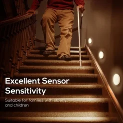 1pc Motion Sensor Lights Indoor Wireless LED Rechargeable magnetic stick on Wall Night Light Battery Operated USB Charging Stair Corridors Closet Kitchen Light Under Cabinets Light