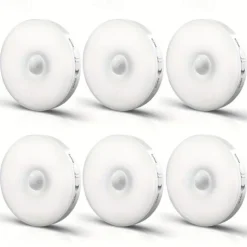 1pc Motion Sensor Lights Indoor Wireless LED Rechargeable magnetic stick on Wall Night Light Battery Operated USB Charging Stair Corridors Closet Kitchen Light Under Cabinets Light