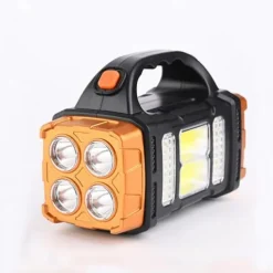 1pc Multifunctional Solar LED+COB Light With Handle, USB Charging Waterproof For Outdoor Camping Safety Emergency At Night