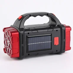 1pc Multifunctional Solar LED+COB Light With Handle, USB Charging Waterproof For Outdoor Camping Safety Emergency At Night