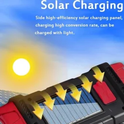 1pc Multifunctional Solar LED+COB Light With Handle, USB Charging Waterproof For Outdoor Camping Safety Emergency At Night