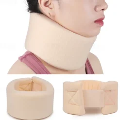 1PC Neck Brace Soft Neck Support Brace Cervical Collar Neck Protector Adjustable Sponge Neck Shoulder Relaxer Neck Collar Relieves Pain Spine Pressure for Sleeping Injury Home Office Use