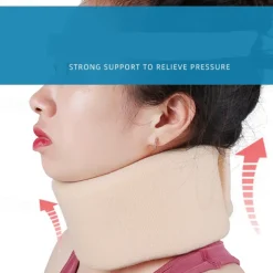 1PC Neck Brace Soft Neck Support Brace Cervical Collar Neck Protector Adjustable Sponge Neck Shoulder Relaxer Neck Collar Relieves Pain Spine Pressure for Sleeping Injury Home Office Use