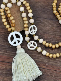 1PC Necklace For Women's Street Daily Wooden Crystal Stone Long