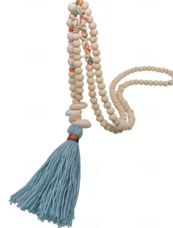 1PC Necklace For Women's Street Daily Wooden Crystal Stone Long