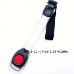 1pc Night Running Light Armband - High-Visibility Reflective LED Safety Band with Flashing Mode for Running, Walking, Jogging, Cycling - Includes Batteries, Random Color, Adjustable and Versatile