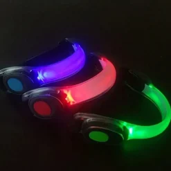 1pc Night Running Light Armband - High-Visibility Reflective LED Safety Band with Flashing Mode for Running, Walking, Jogging, Cycling - Includes Batteries, Random Color, Adjustable and Versatile