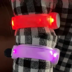 1pc Night Running Light Armband - High-Visibility Reflective LED Safety Band with Flashing Mode for Running, Walking, Jogging, Cycling - Includes Batteries, Random Color, Adjustable and Versatile