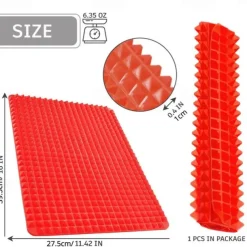 1pc Non-Stick Silicone Pyramid Cooking Mat for Baking, Microwave Oven, and Pastry - Easy Cleanup and Durable