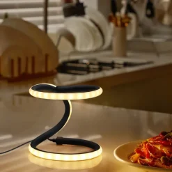 1pc Nordic Simple Spiral Table Lamp, Bedroom Bedside Eye Protection, Dimmable USB Powered LED Decorative Lamp for Home Living Room Bedroom