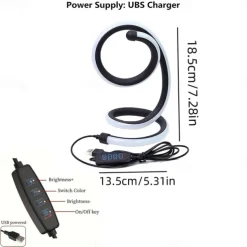 1pc Nordic Simple Spiral Table Lamp, Bedroom Bedside Eye Protection, Dimmable USB Powered LED Decorative Lamp for Home Living Room Bedroom