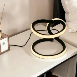1pc Nordic Simple Spiral Table Lamp, Bedroom Bedside Eye Protection, Dimmable USB Powered LED Decorative Lamp for Home Living Room Bedroom