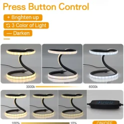 1pc Nordic Simple Spiral Table Lamp, Bedroom Bedside Eye Protection, Dimmable USB Powered LED Decorative Lamp for Home Living Room Bedroom