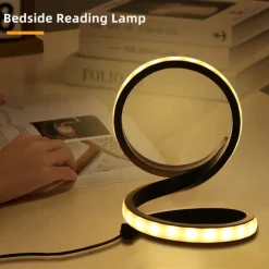 1pc Nordic Simple Spiral Table Lamp, Bedroom Bedside Eye Protection, Dimmable USB Powered LED Decorative Lamp for Home Living Room Bedroom