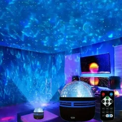 1pc Ocean Wave Projector Water Ripple Light Projector Light, Star Projector Galaxy Projector Valentine's Gift for Bedroom Night Light Projector Gaming Room, Home Theater, Ceiling, Room Decor