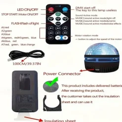 1pc Ocean Wave Projector Water Ripple Light Projector Light, Star Projector Galaxy Projector Valentine's Gift for Bedroom Night Light Projector Gaming Room, Home Theater, Ceiling, Room Decor