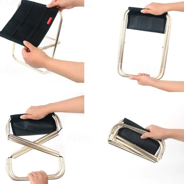 1pc Outdoor Folding Chair 7075 Aluminum Alloy Camping Folding Chair