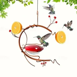 1pc Outdoor Hanging Oriole Feeder with Fruit Holder, Durable Metal Construction, Attracts Orioles and Other Birds, Ideal for Gardens, Patios, and Yards, Easy to Install, Perfect for Birdwatching and N