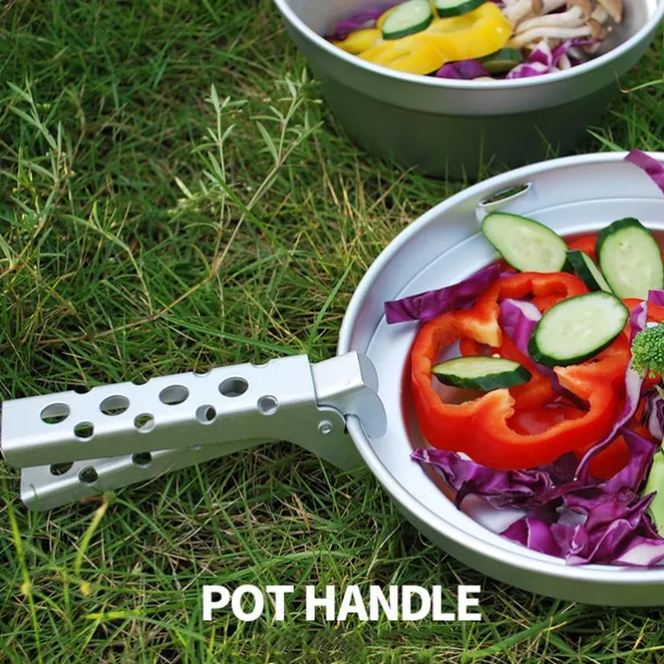 1Pc Outdoor Heat-Resistant Aluminum Alloy Pot Clamp Durable and Lightweight for Camping Hiking Outdoor Cooking