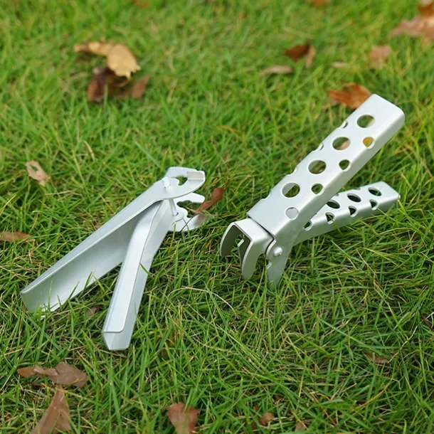 1Pc Outdoor Heat-Resistant Aluminum Alloy Pot Clamp Durable and Lightweight for Camping Hiking Outdoor Cooking