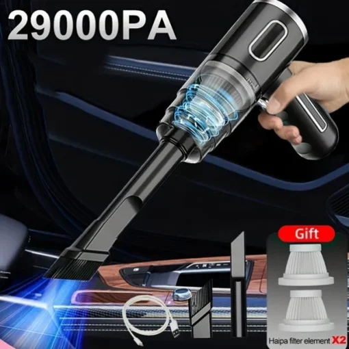 1pc 29000Pa Mini Cordless Vacuum Cleaner 120W Strong Suction Car Vacuum Cleaner Handheld Cordless Cleaning Appliances For Car Home PC