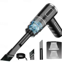 1pc 29000Pa Mini Cordless Vacuum Cleaner 120W Strong Suction Car Vacuum Cleaner Handheld Cordless Cleaning Appliances For Car Home PC