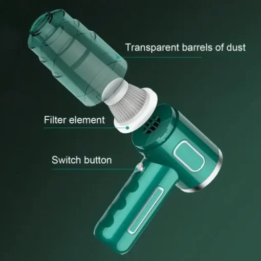 1pc 29000Pa Mini Cordless Vacuum Cleaner 120W Strong Suction Car Vacuum Cleaner Handheld Cordless Cleaning Appliances For Car Home PC