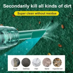 1pc 29000Pa Mini Cordless Vacuum Cleaner 120W Strong Suction Car Vacuum Cleaner Handheld Cordless Cleaning Appliances For Car Home PC