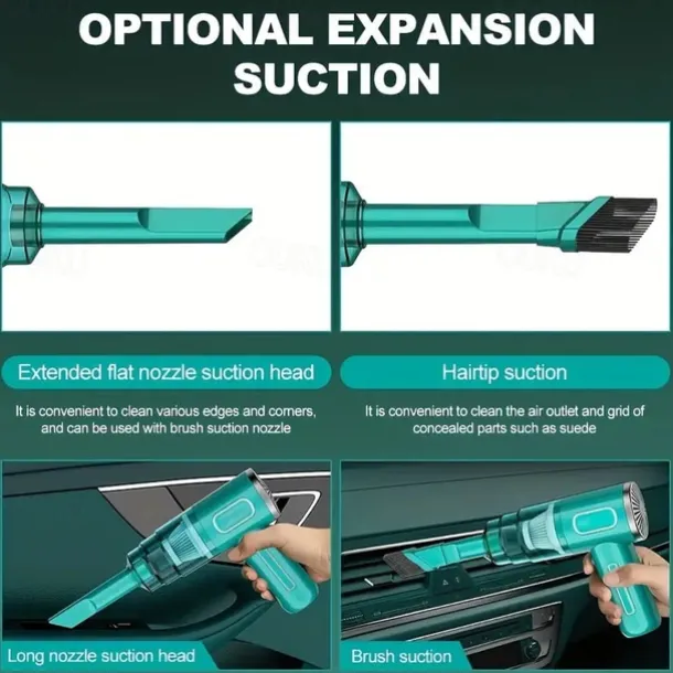1pc 29000Pa Mini Cordless Vacuum Cleaner 120W Strong Suction Car Vacuum Cleaner Handheld Cordless Cleaning Appliances For Car Home PC