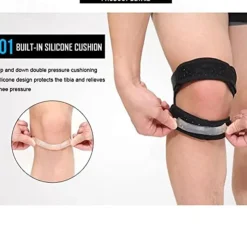 1PC Patella Tracking Short Knee Brace - Running Exercise Athletic Support Sleeve Stabilizer for Post Kneecap Dislocation Tendonitis Ligament Patellofemoral Pain MCL / LCL Injuries