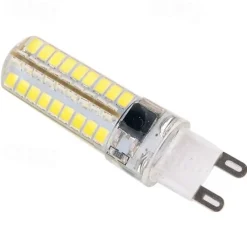 1pc 6pcs 10 Watts Silicone Coated G9 LED Light Bulb 360 Degree Dimmable G9 Light Bulb 60w Equivalent 72pcs SMD 3014 LED G9 AC220V