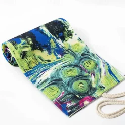 1pc Personalized Print Canvas Craft Pencil Bag With 24 Storage Grids, Back to School Gift