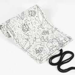 1pc Personalized Print Canvas Craft Pencil Bag With 24 Storage Grids, Back to School Gift