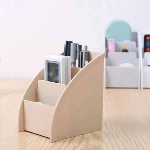1PC Plastic Desktop Storage Box Cell Phone Holder TV Remote Control Stand Box