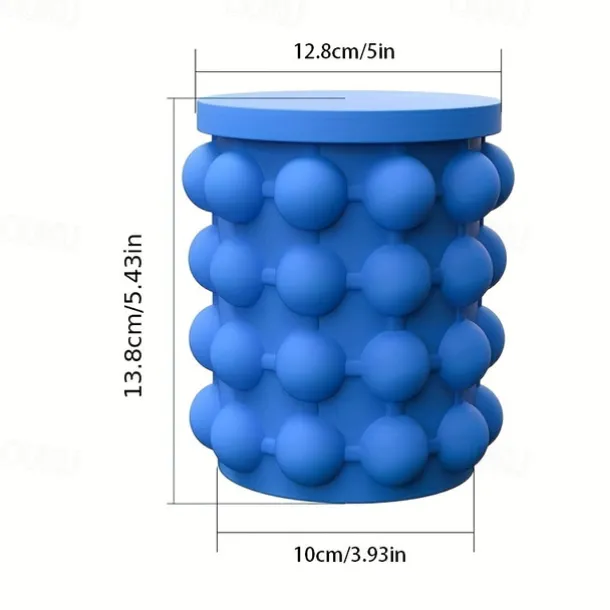 1pc, Plastic Ice Bucket, Quick Cold Preservation Ice Maker, Ice Making Wine Containers, Size Ice Bucket Circular Ice Maker, Commercial Ice Maker, Summer Essential