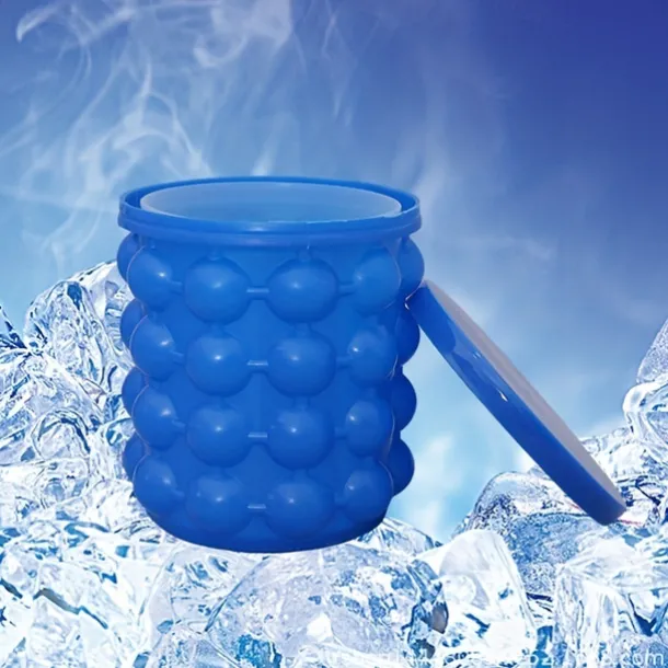 1pc, Plastic Ice Bucket, Quick Cold Preservation Ice Maker, Ice Making Wine Containers, Size Ice Bucket Circular Ice Maker, Commercial Ice Maker, Summer Essential