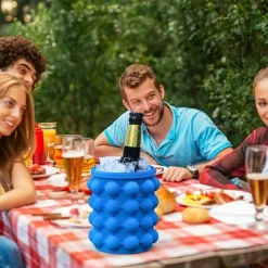 1pc, Plastic Ice Bucket, Quick Cold Preservation Ice Maker, Ice Making Wine Containers, Size Ice Bucket Circular Ice Maker, Commercial Ice Maker, Summer Essential