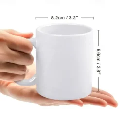 1pc Portable Ceramic Coffee Cup - Black Cat Design with Effoc Spelled Backwards - 11oz Travel Mug for On-the-Go Coffee Lovers