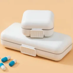 1pc Portable Sealed Pill Storage Box, Compartment Portable Mini Pill Box, Travel Pill Case, Medicine Container