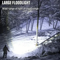 1pc Portable Searchlight, Strong Flash Light, Powerful LED Home Torch, Waterproof Fishing Outdoor Lantern, USB Rechargeable Spotlight With Red Blue Yellow 3 Color Lens Filter