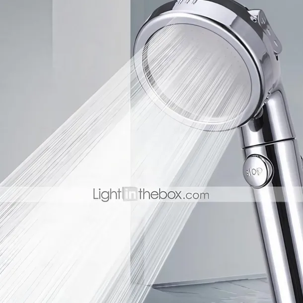 1PC Pressurized Nozzle Shower Head ABS Bathroom Accessories High Pressure Water Saving Rainfall Chrome Handheld Shower Bath Head