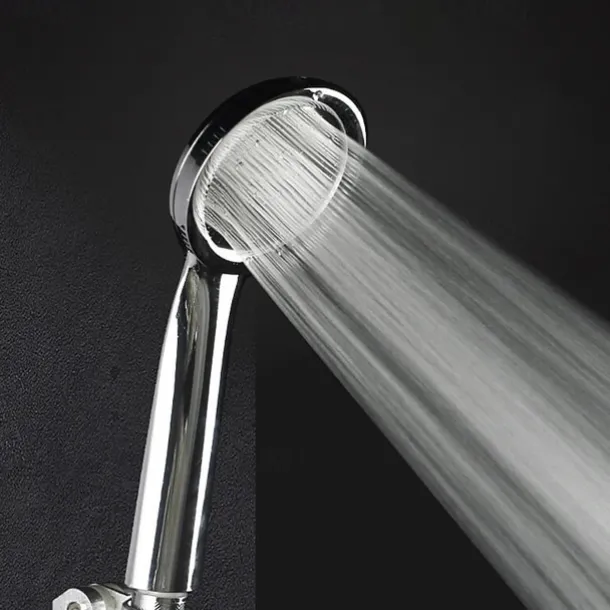 1PC Pressurized Nozzle Shower Head ABS Bathroom Accessories High Pressure Water Saving Rainfall Chrome Handheld Shower Bath Head