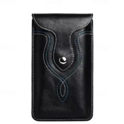 1pc PU Leather Universal Vertical Leather Phone Pouch Belt Clip Holster Waist Bag Case Cover