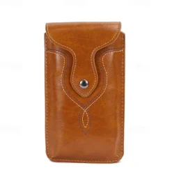 1pc PU Leather Universal Vertical Leather Phone Pouch Belt Clip Holster Waist Bag Case Cover