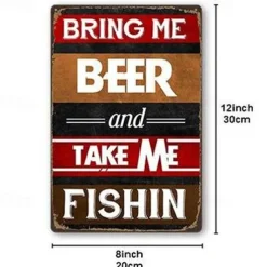 1pc Retro Metal Tin Sign Beer Tin Sign Vintage Bar Club Signs Wall Decor, Painting Wall Hanging for Home Decor Wall Art Metal Tin Sign 20x30cm/8''x12''