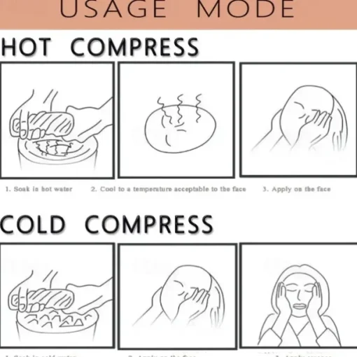 1pc Reusable Face Towel Mask Cold Hot Compress Facial Steamer Towel Mask Moisturizing Beauty Skin Care Spa Towels For Facial Facial Steamer Mask For Women Girls