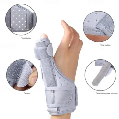 1PC Reversible Thumb & Wrist Stabilizer splint for BlackBerry Thumb Trigger Finger Pain Relief Arthritis Tendonitis Sprained and Carpal Tunnel Supporting Lightweight and Breathable
