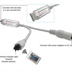 1pc RGB LED Light Strip Remote Controller 44 Keys IR Remote Controller Replacement for SMD 5050 3528 2835